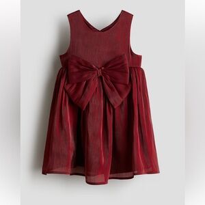H&M Elegant Red Kids Dress with Bow